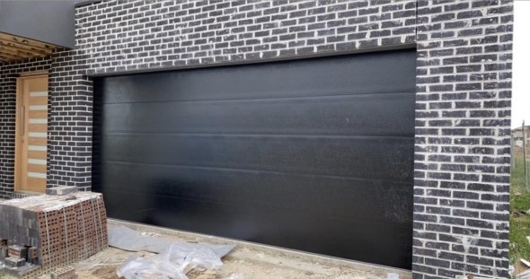 Garage door installation black